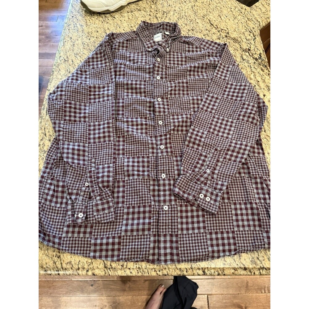 ROWM Men’s 3XT Plaid Check Shirt Big Tall Dadcore Coastal Old Money Preppy